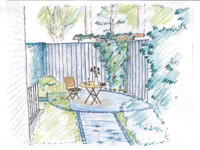 Planung Sitzecke mit Rankpflanzen