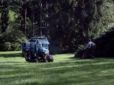 Rasenschnitt per Traktor