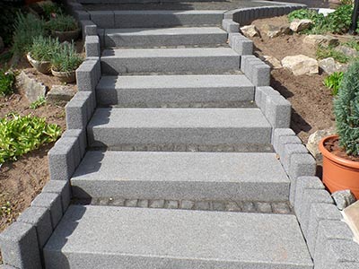 Betontreppe sandgestrahlt